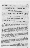 Discurso crítico sobre el origen de los maragatos