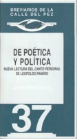 De poética y política. Nueva lectura del ''Canto personal'' de Leopoldo Panero